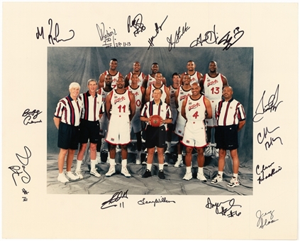 1996 USA Mens Olympic Basketball Team Signed 16x20 Photo From Jerry Sloans Personal Collection (Beckett)
